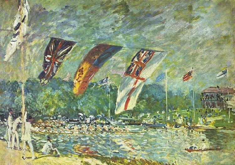 Alfred Sisley Regatta in Molesey Norge oil painting art